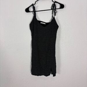 Abercrombie & Fitch Black with Small White Polka Dot Mini Dress